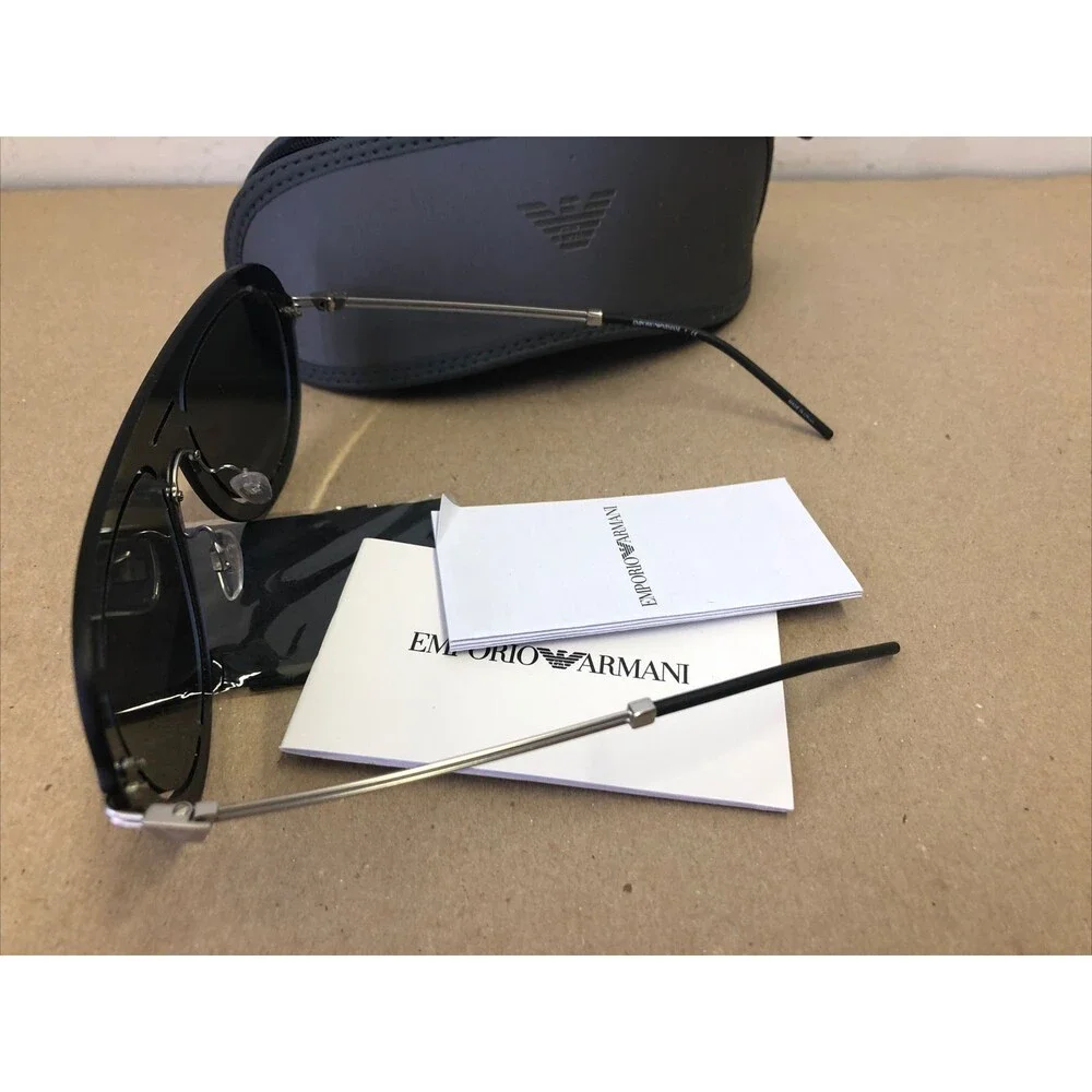 Emporio Armani EA 2057 Grey Rose Gold Men's Aviator Sunglasses